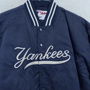 Vintage New York Yankees Jacket Mens XL MLB Baseball Script Majestic 90s Bomber